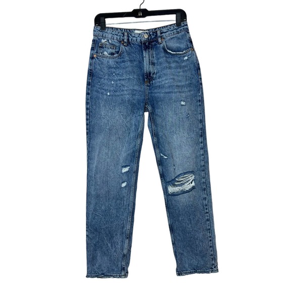 We The Free Denim - We the Free People Dakota Straight Leg Jeans 27 Women Denim Distressed High Rise